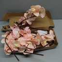 41.34" Orchid Artificial Flowers 6PCS Velvet Silk Faux Orchids Long Stem Artificial Flowers for Tall Vase for Home Wedding Party Decoration(Peach)