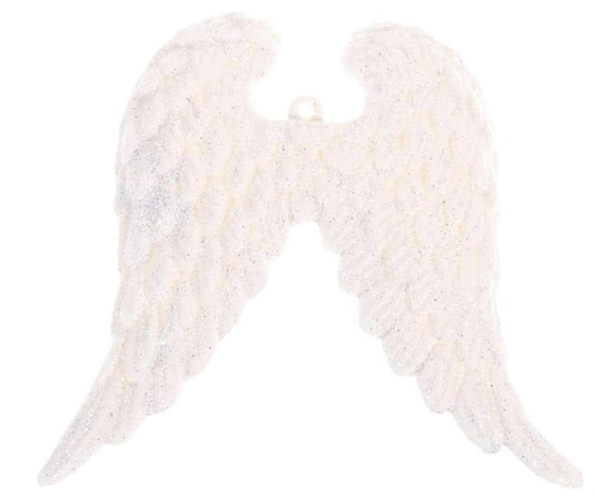 1Pc Christmas Ornaments Angel Wings White Angel Wings Ornament Xmas Party Plastic for Home Decor