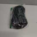 HOOJIH Knitted Beanie Wig, Hat Hair Extension Long Wavy Curly Black Hat Wig with Faux Fur Pom Attached 12 Inch Synthetic Hairpiece for Women Girls Winter - Black Brown with Highlights