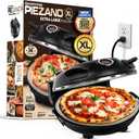 PIEZANO XL 14 Inch Electric Indoor Pizza Oven Heats up to 800F - Pizza Maker with Stone for Crispy Crust Pizza, Cooks in Under 6 Minutes, Countertop, Dual Heat Control, Peels & Scraper Included