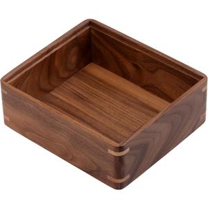 Normcore Compact Storage Box - Compatible Compact Tamping Station - Genuine American Walnut Wood Wooden Espresso Accessory Organizer - Patented Modular Design