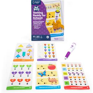 Educational Insights Hot Dots Getting Ready for School! Set - Preschool Workbooks with Interactive Pen, Homeschool Learning Books, Build Toddler Reading & Math Skills, Ages 4+