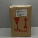 2 PCS Deco 79 Recycled Glass Decorative Vase Abstract Spanish Bottle Centerpiece Vase with Swirled Colored Glass Bands, Flower Vase for Home Decoration 6" x 6" x 16", Clear