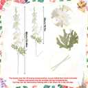 10 Pcs Delphinium Artificial Flowers for Decoration, 33.86 Inch Long Stem Larkspur Fake Flowers Light Blue Faux Silk Bouquets for Tall Vase Wedding Home Decor Floral Arrangements(White)