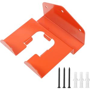 1 Pack Weed Eater Hanger Wall Mounted Weedeater Garage Trimmer Rack Heavy Duty Garden Tool Hanger Steel Weed Whackers Holder Organizer Hooks for Grass Garden Tools (Orange)