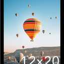 JCJMY 12x20 Picture Frame Black for Poster Photo Picture, Horizontal and Vertical Formats for Wall Hanging, 12 x 20 Wall Gallery Poster Photo Frame for 12 by 20 Photos Posters, Black