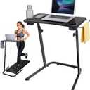 VTORY Treadmill Desk Adjustable Desk for Walking Pad, Stable & Heavy-Duty Height 30"-47", Portable Walking Pad Desk Table Stand for Home Office & Work with Installation Guide (Black)