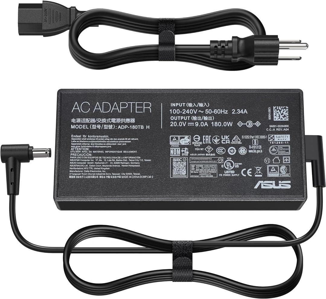 180W Fit for Asus ROG Zephyrus G14 G15 GA502 GA401 Asus TUF Gaming A15-FA506 A17-FA706 ASUS zenbook pro14 20V 9A AC Adapter 6.0x3.7mm ADP-180TB H ASUS 180W Charger