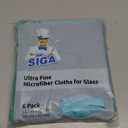 MR.SIGA Ultra Fine Microfiber Cloths for Glass, Pack of 6, 35 x 40 cm 13.7" x 15.7" (Green)