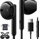 Wired Earbuds USB C for Samsung Galaxy S24 S23 S25 Ultra S22 A55 A56 A16 for iPhone 17 16 Pro Max 15 Plus iPad 10 Pro Earphones Wired in-Ear with Microphone Volume Control Stereo USB C Earbuds