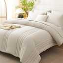 Wool Comforter for All Seasons - Ultra Soft, Breathable, Lightweight Warm & Cool Comforter - Moisture Wicking - Ivory - 102x90 Inch King Size
