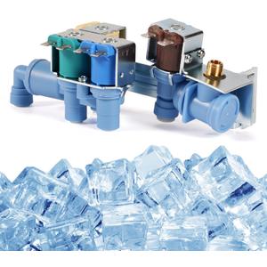 New 242253002 Ice Maker Water Inlet Valve Fit for Refrigerator Frigidaire Electrolux Kenmore Crosley Ice Maker Water Inlet Valve Replace 242102201 2689640, Kitchen Refrigerator, 1 Year Worry-Free