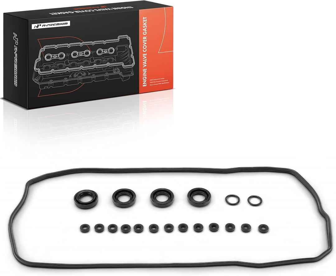 A-Premium Engine Valve Cover Gasket Set Compatible with Toyota Corolla 2009-2020 1.8L, Corolla iM 2017-2018 1.8L, Matrix 2009-2014 1.8L, C-HR 2018-2022 2.0L & Scion xD 1.8L, iM & Pontiac Vibe 1.8L