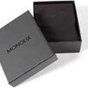 MONOLIX Slim Engagement Ring Box, Thin Unique Sliding Lid, Elegant Discreet Secret Surprise Marriage Wedding Proposal Case (White, MAXI)