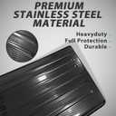 BestEvMod Metal Rear Bumper Tailgate Protector Cover Fit for Tesla Cybertruck 2026 2025 2024 Truck Bed Tailgate Step Truck Sill Molding Cap Protective Trim Stainless Steel(Carbon Fiber Pattern)