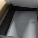 Simple C Shaped End Table Couch Side Table, Item Placement Computer Office Side Table, Solid Wood Frame for Living Room Bedroom Side Tables, Walnut Color