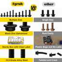 288PCS Metric Flange Head Bolts Assortment Kit,M6-1.0,M8-1.25,M10-1.5 Flanged Hex Bolt and Serrated Flange Nuts Washers Assorted,10.9 Black Zinc Galvanized (Length 12/16/20/25/30 mm)