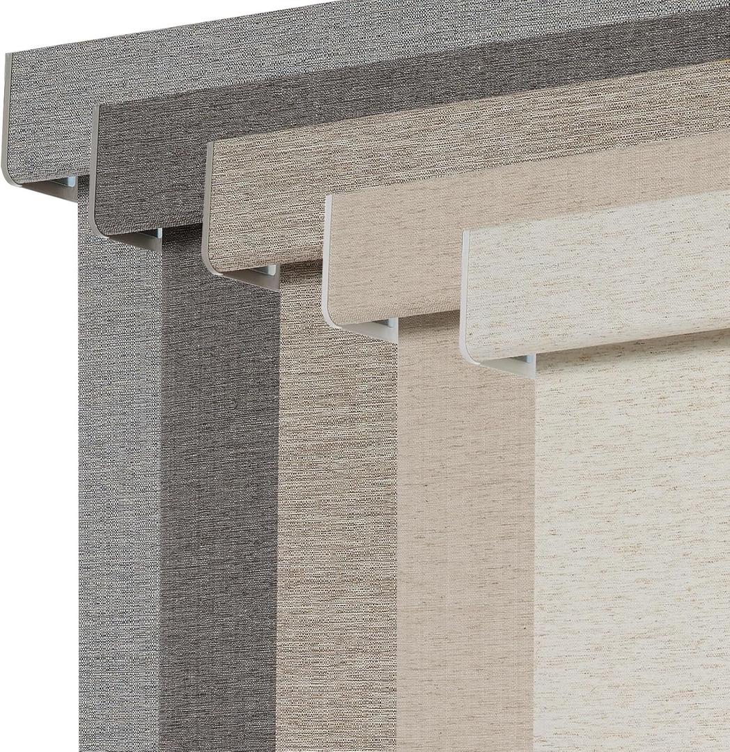 Persilux Blackout Roller Shades for Indoor Window Blinds,Cordless,Linen Fabric,Thermal Insulated Fabric UV Protection Shades for Home,Office,Bedroom,Door,Blackout-Cream,16" W X 64" H