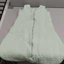 Baby Sleep Sack 6-12 Months TOG 2.5 Winter Baby Wearable Blanket, 100% Cotton Fabric Newborn Infant Sleeping Sack 2-Way Zipper Quilted Baby Sleep Bag, Warm Soft Green (Medium)