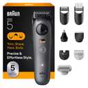 Braun Series 5 All-in-One Beard & Body Grooming Kit for Men, Cordless Trimmer, Hair Clippers & Shaver for Face, Hair & Body with Smooth Shave Head, AIO 5510