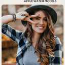 Beaded Bracelet Compatible with Apple Watch Band 38mm 40mm 41mm 42mm (S10) Women, Boho Braided Solo Loop Nylon Strap Dressy Band Cute Fancy Charms Replacement for iWatch Series 10/9/8/SE/7/6/5/4/3 L