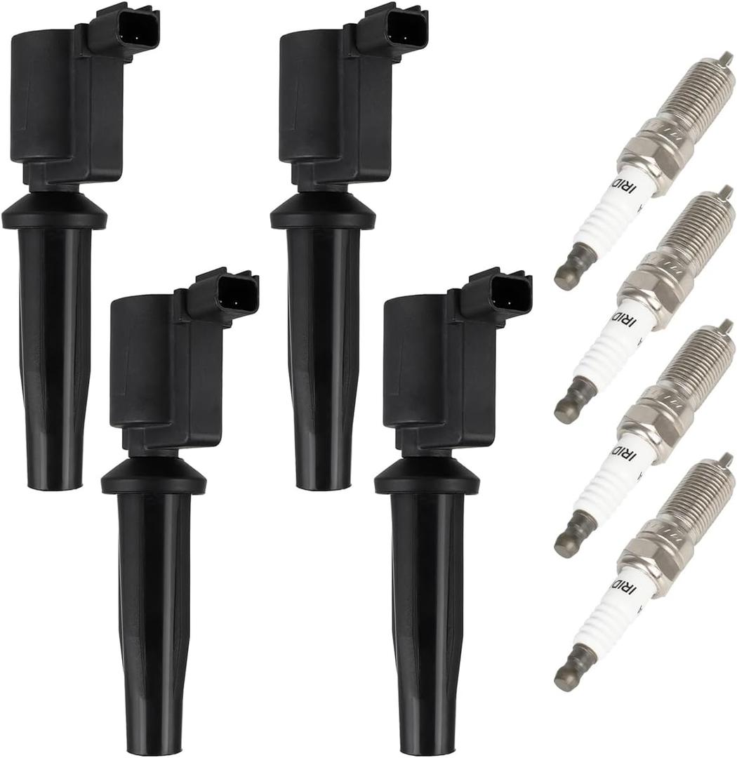 ECCPP 4 ignition coils with 4 iridium Spark Plugs,UF621 Compatible with Ford Fusion 2010-2020 Escape 2009-2019 Ranger 2013-2020 Lincoln MKZ 2011 2012 2013 2014 2015 2016 2017 2018 2019 2020 2.0L 2.5L