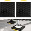 Rv Jack Blocks Pads Stabilizing Outrigger Pads Black Rv Leveling Stackable Waterproof Handle for Tow, Service Truck, Trailer, Crane, Wrecker Landing Gear(2 Pcs,12 x 12 x 1 Inches)