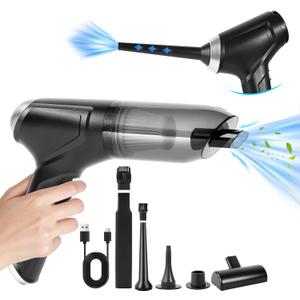 Cordless Handheld Vacuum Cleaner - 16000pa Powerful Suction, Portable Rechargeable Vac for Home and Car /V40 Black