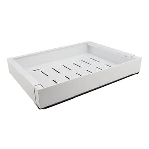 LOCADENCE Pull Out Cabinet Organizer, Noiseless Stretchable Carbon Steel Slide Out Drawers, Pull Out Drawers with 3 Sideline Rails for Kitchen, Pantry, Bathroom, Set of 2