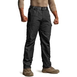 CQR Men's Tactical Pants, Water Resistant Ripstop Cargo Pants, Lightweight EDC Work Hiking Pants, Outdoor Apparel