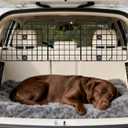 ERYTLLY Dog Car Barrier for SUVs, Vehicles, Dividers, Adjustable Heavy-Duty Wire Pet Gate, Foldable Car Pet Barrier with Mesh Bag, Car Accessories Safety Travel, for Cargo Area 36.6" to 64.5" Width
