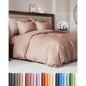 Duvet Cover King Size - Extra Soft King Size Duvet Cover - Lightweight, Breathable & Cozy - Easy Care & Fade Free with Zipper Closures & Ties - 104" x 90" Inches - (Mauve) Comforter Not Included