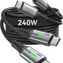 INIU USB C Cable 3ft, 2-Pack 240W Fast Charging Cord Type C, Braided USBC to USB-C Charger Cable for iPhone 17 16 15 Pro Max Samsung S25 S24 Ultra MacBook iPad Air Steam Deck Switch etc.