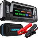 AVAPOW 8000A Battery Jumper Starter Portable with 4 HD Display PD 30W Dual-Way Fast Charging, 12V Car Starter Jump Box & Battery Booster for All Gas & Up to All Diesel Engines