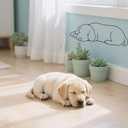 Baitiane Black Metal Wall Decor - Line Art Labrador Sleeping Dog - Minimalist Handmade Canine Outline Painting - Modern Pet Lover Gift for Home, Dog house & Pet Nurseries