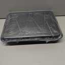 Air Fryer Basket, OPENICE 2 Set Air Fryer Pan and Crisper Tray for Oven, Non-stick Oven Air Fryer Basket for Baking and Crispy Foods - Black (Black 15.6"  11.6" & 12.8"  9.6")