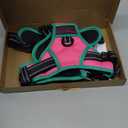 PHOEPET 2019 Upgraded No Pull Dog Harness, Reflective Adjustable Vest, with a Training Handle + 2 Metal Leash Hooks+ 3 Snap Buckles +4 Slide Buckles(L, Pink)