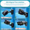 Hygger 4200GPH Double Head Aquarium Circulation Pump, Quiet 12W Aquarium Wave Maker, with Strong Magnetic Suction Base, 360Adjustable Power Head, for 110~240 Gal Tank