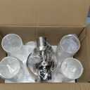 Wall Sconces Set of Two, Hardwired Brushed Nickel Bathroom Sconces Wall Lighting with Clear Glass, Modern Sconces Wall Decor Set of 2 Bathroom Light Fixtures for Mirror Hallway (Bulbs Not Included)