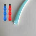 Separated Neon Flexible LED Light Strip Cover, 16.4ft 6mm Wear Free DIY Bendable Silicone Diffuser Cover with 2 Pcs Cutter and Same Color Lamp Belt, for Bar Car Outdoor Home DIY Decor(Ice Blue)