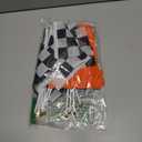 Racing Car Party Decorations Include 6 Orange Traffic Cones and 12 Checkered Flags Mini Black and White 7 Inch Cardboard Cones for Race Car Theme Birthday Party Decorations
