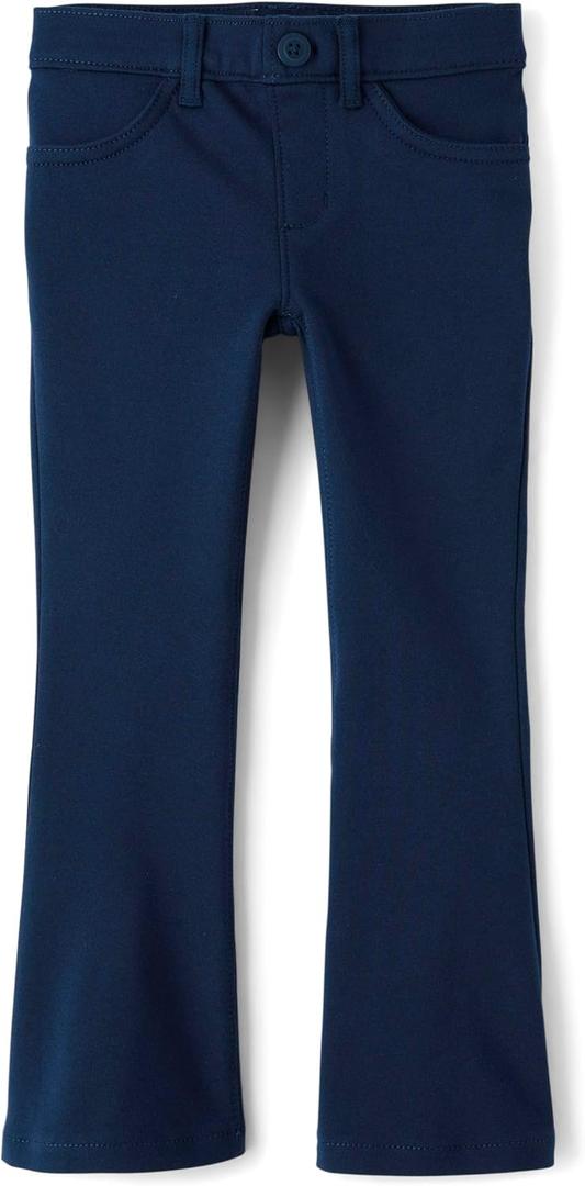 The Children's Place Girls' Uniform Ponte Flare Leg Pants (6, Tidal)