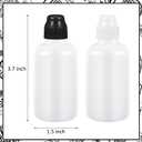Tessco for you 10 Set 2 Ounce Empty Bingo Daubers Paint Squeeze Bottles for Paint Mop Dauber Bottle Refillable White Black Sponge Tip for Wooden Plastic Board Cloth Marker Pen