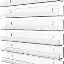 Cq acrylic Invisible Clear Floating Bookshelf - 15" Hanging Wall Mounted Display Shelf for Kids Room, Modern U Shaped Ledge for Books,Picture,Toys, Vinyl Records Wall Display Shelf,Pack of 6 (1.6 In Wide-Minimalist Design)