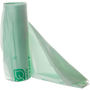 Eco-Products Compostable 30 Gallon Garbage Bags, Case of 125 Trash Bags, 5 Rolls, Plant Based PBAT & PLA, 30"x39", 1.2mil, Translucent Green, Renewable Resources, ASTM Compliant, BPI-Certified