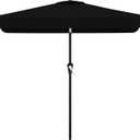 AreShark 6.5 x 10 FT Rectangular Valance Patio Umbrella, Outdoor Umbrella with Tilt and Crank, Market Table Umbrellas W/ 6 Ribs UV Protection for Garden, Deck, Backyard and Pool, Black