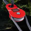 RUGCEL WINCH 10T Heavy Duty Recovery Winch Snatch Block, 22000lb Capacity,Towing Pulley Blocks,Heavy Duty Offroad Recovery Accessory for Truck, Tracto