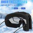 Ski Goggles, OTG Snowboard Goggles for Men Women & Youth, Winter Sport Anti Fog Snow Goggles - UV400 Protection (Rainbow,White)