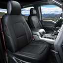 Coverado Front Seat Covers for Ford F150, Leather Auto Seat Cover Fit 2015-2026 F150, 2017-2026 F250 F350 F450 (Black)