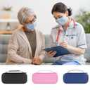 2 x Stethoscope Case for 3M Littmann Classic III, Lightweight II S.E, MDF Acoustica Stethoscope, Medical Assistant Essentials Hard case with Divider Interlayer for Nurse Accessories (Black)